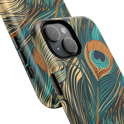 Art Nouveau Peacock Elegance iPhone 15 | Tough+ Phone Case