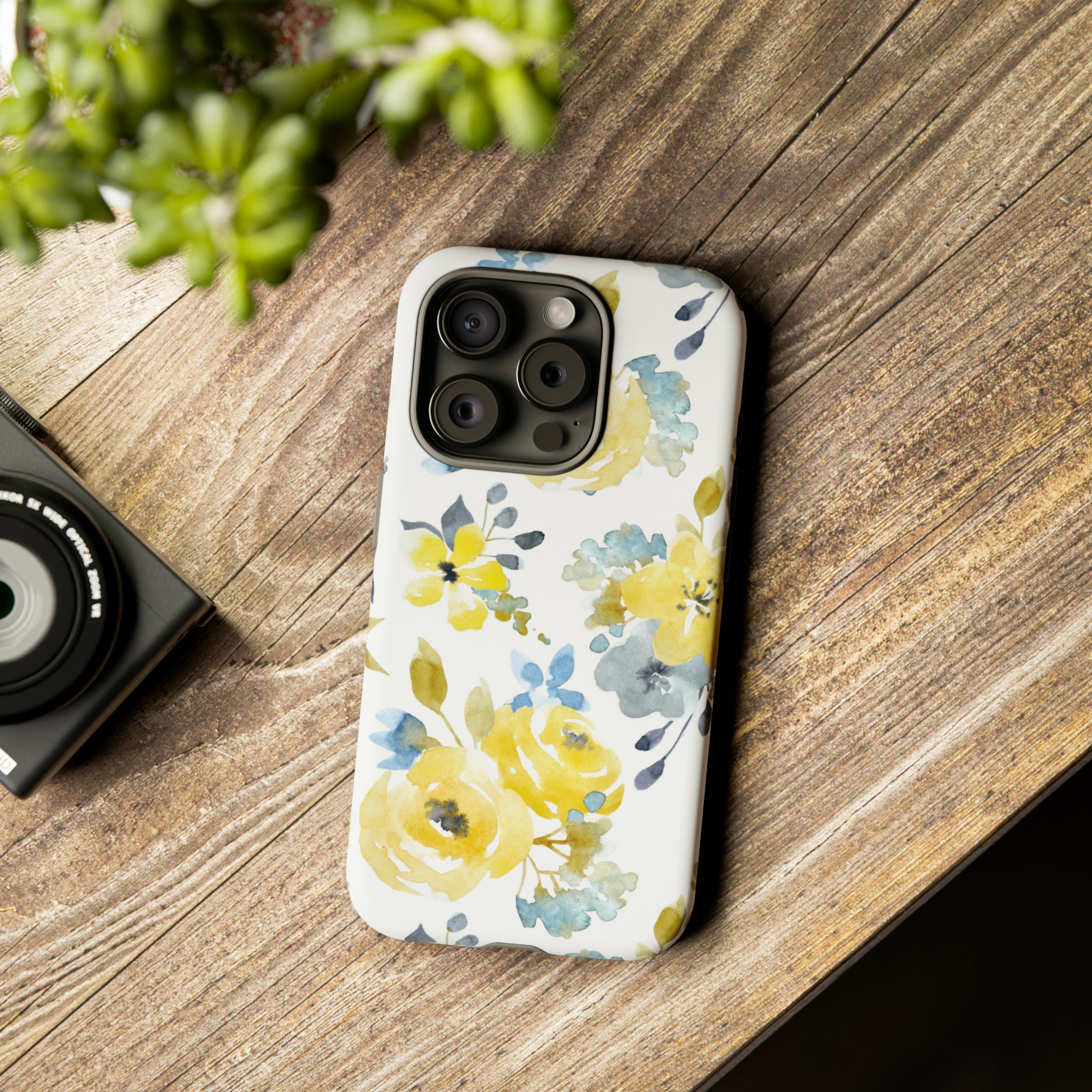 Yellow Floral - Protective Phone Case