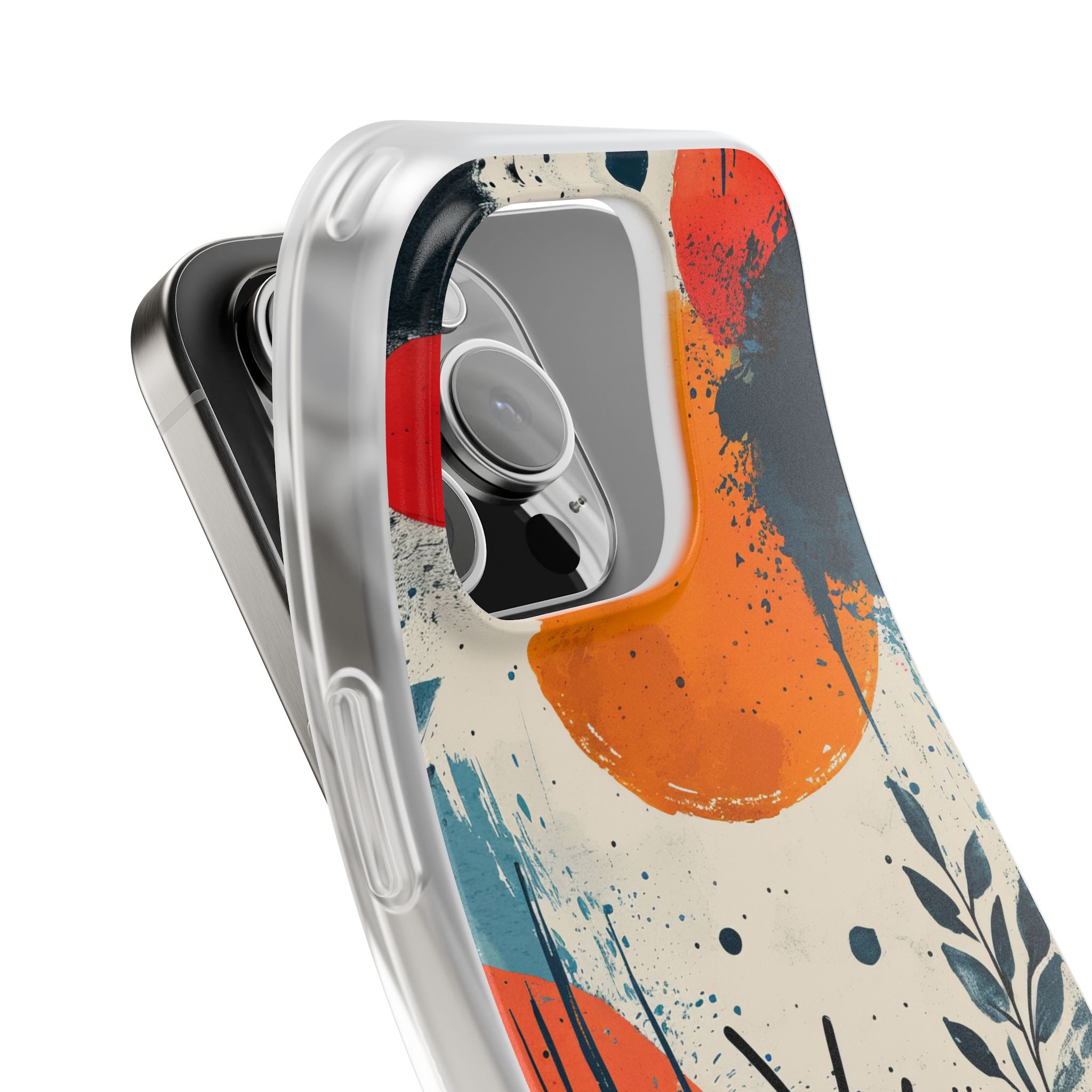 Orange Blue Splash - Flexi iPhone 16 Phone Case