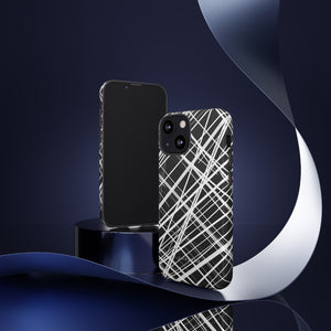 White Line Elegance - Protective Phone Case