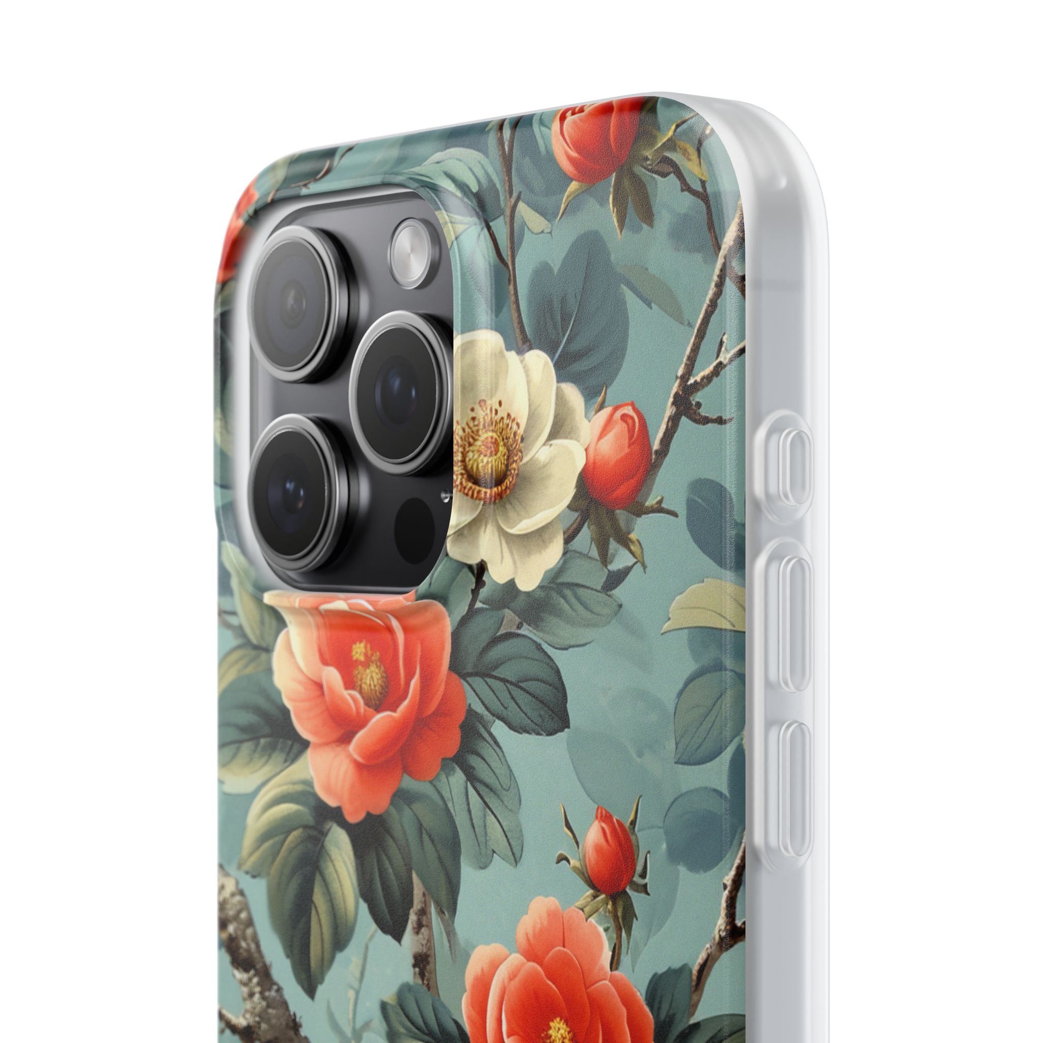 Vintage Floral Romance iPhone 15 - Flexi Phone Case