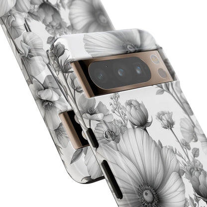 Vintage Floral Etching Google Pixel 8 - Tough
