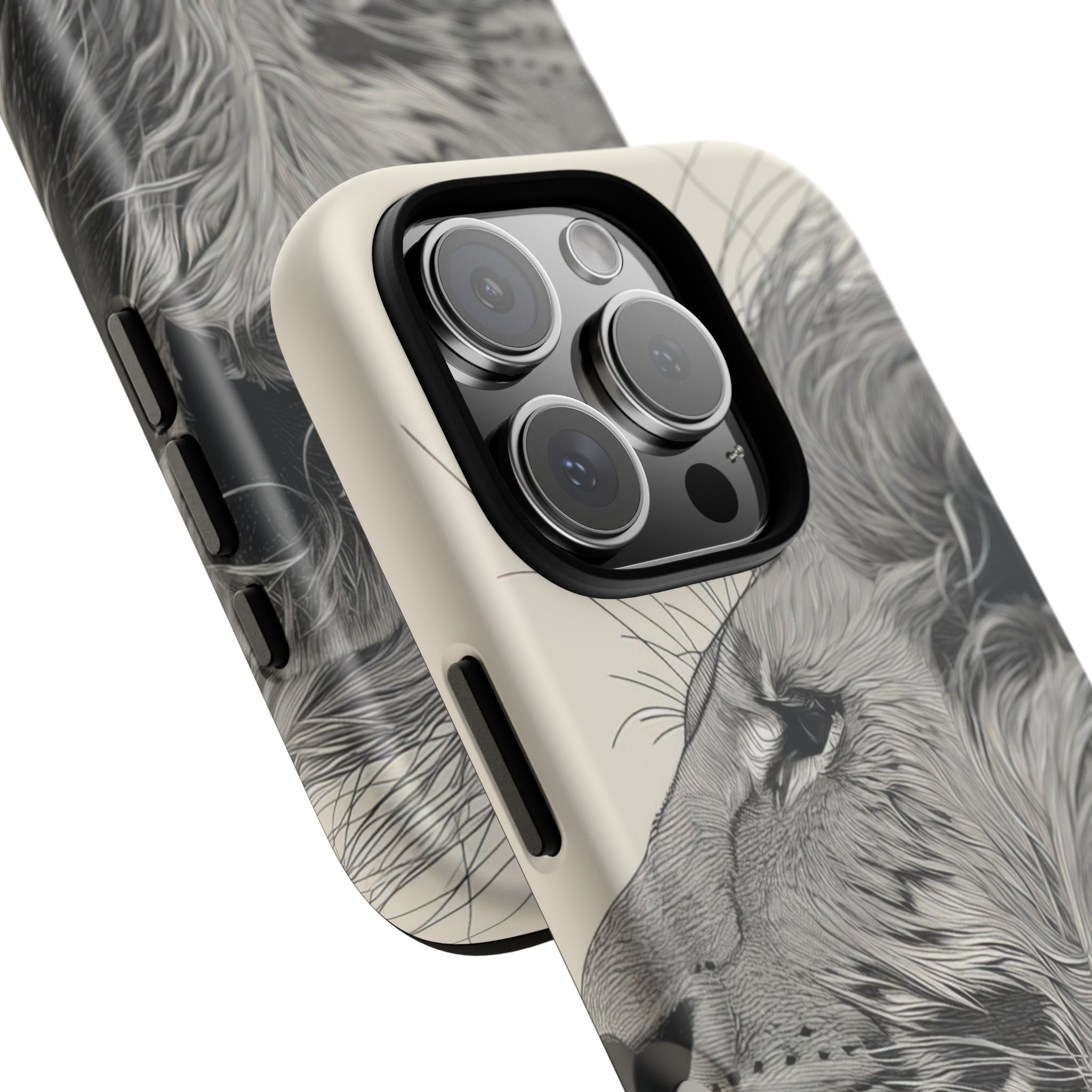 Majestic Lion: Grayscale Elegance - for iPhone 16