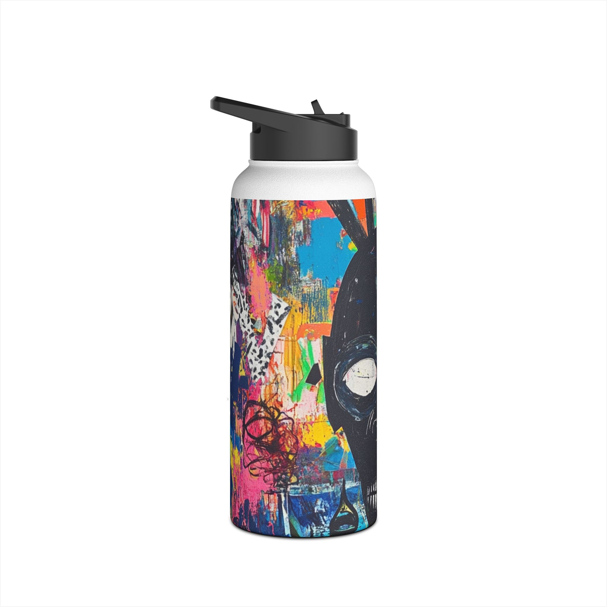Neon Skull Burst - Stainless Steel Water Bottle