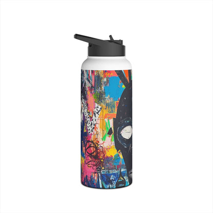 Neon Skull Burst - Stainless Steel Water Bottle