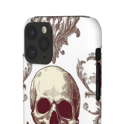 Gothic Skulls and Ornate Foliage iPhone 11 - Slim Phone Case