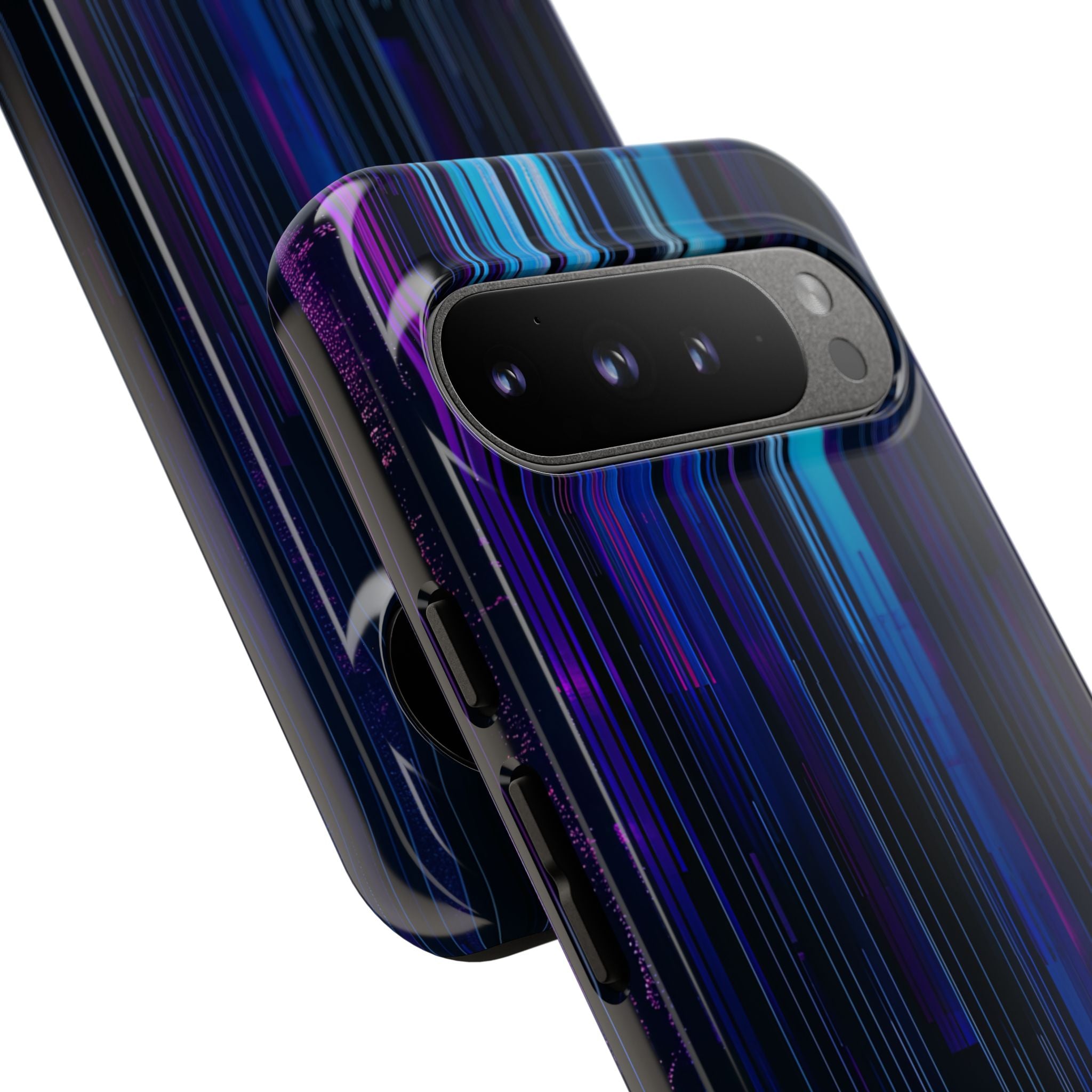 Neon Glitch Stripes Google Pixel 9 - Tough