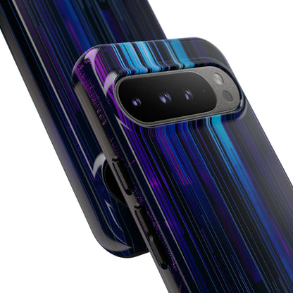 Neon Glitch Stripes Google Pixel 9 - Tough