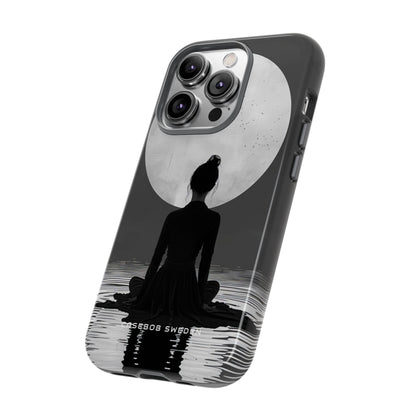 Zen Serenity Moon Reflection iPhone 14 - Tough Phone Case