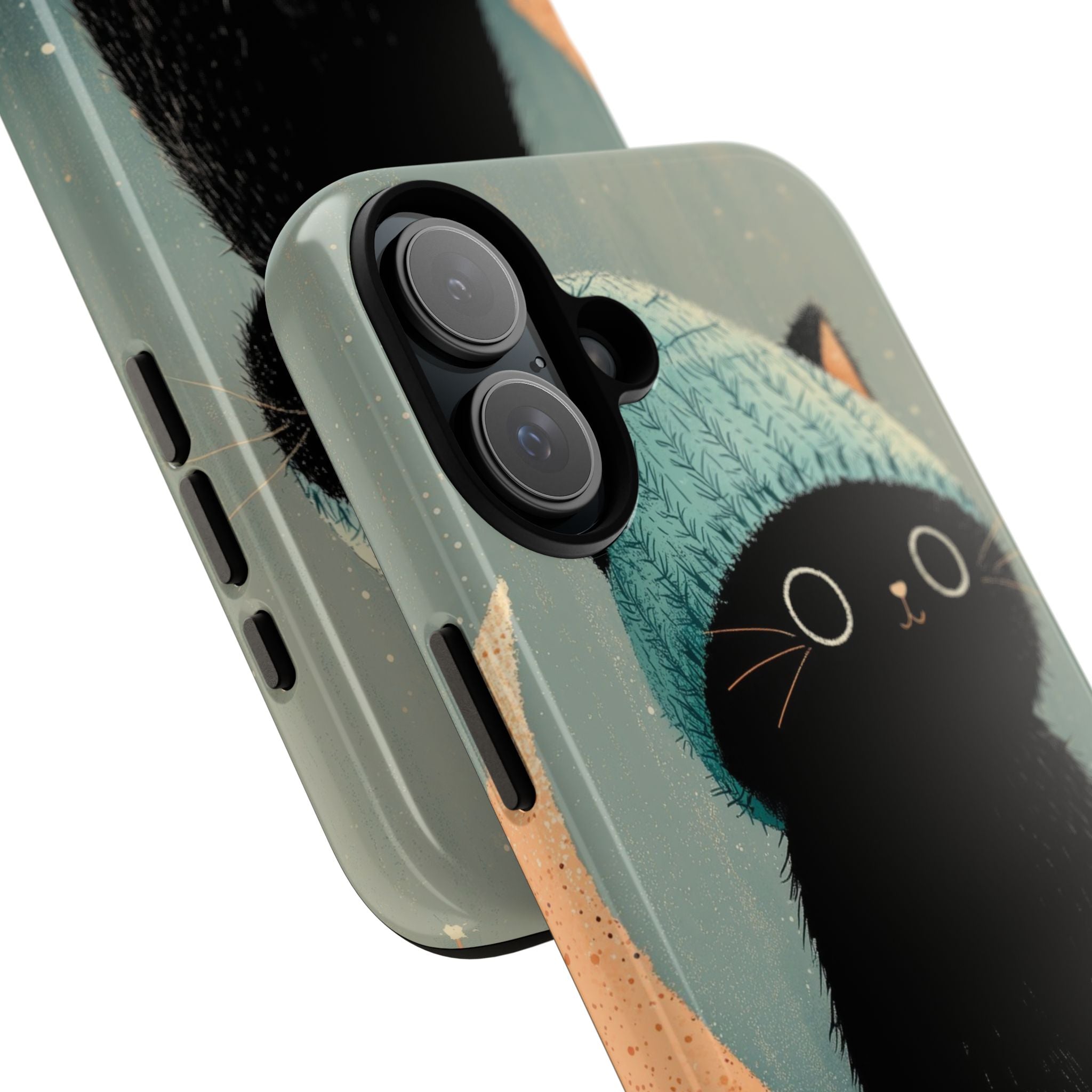 Cat Sits Dreaming - iPhone Case
