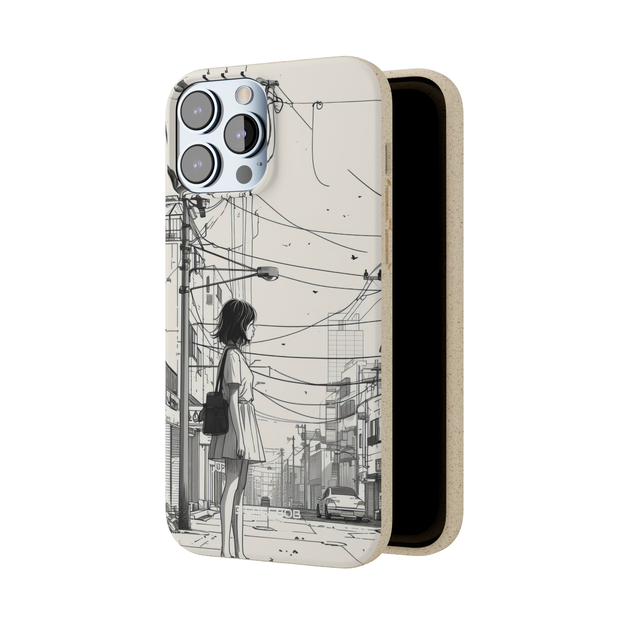 Urban Solitude Sketch | Biodegradable Phone Case