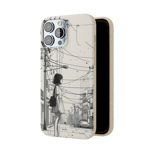 Urban Solitude Sketch | Biodegradable Phone Case