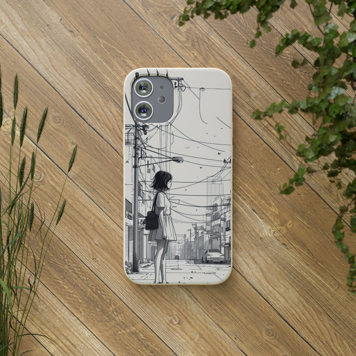 Urban Solitude Sketch | Biodegradable Phone Case