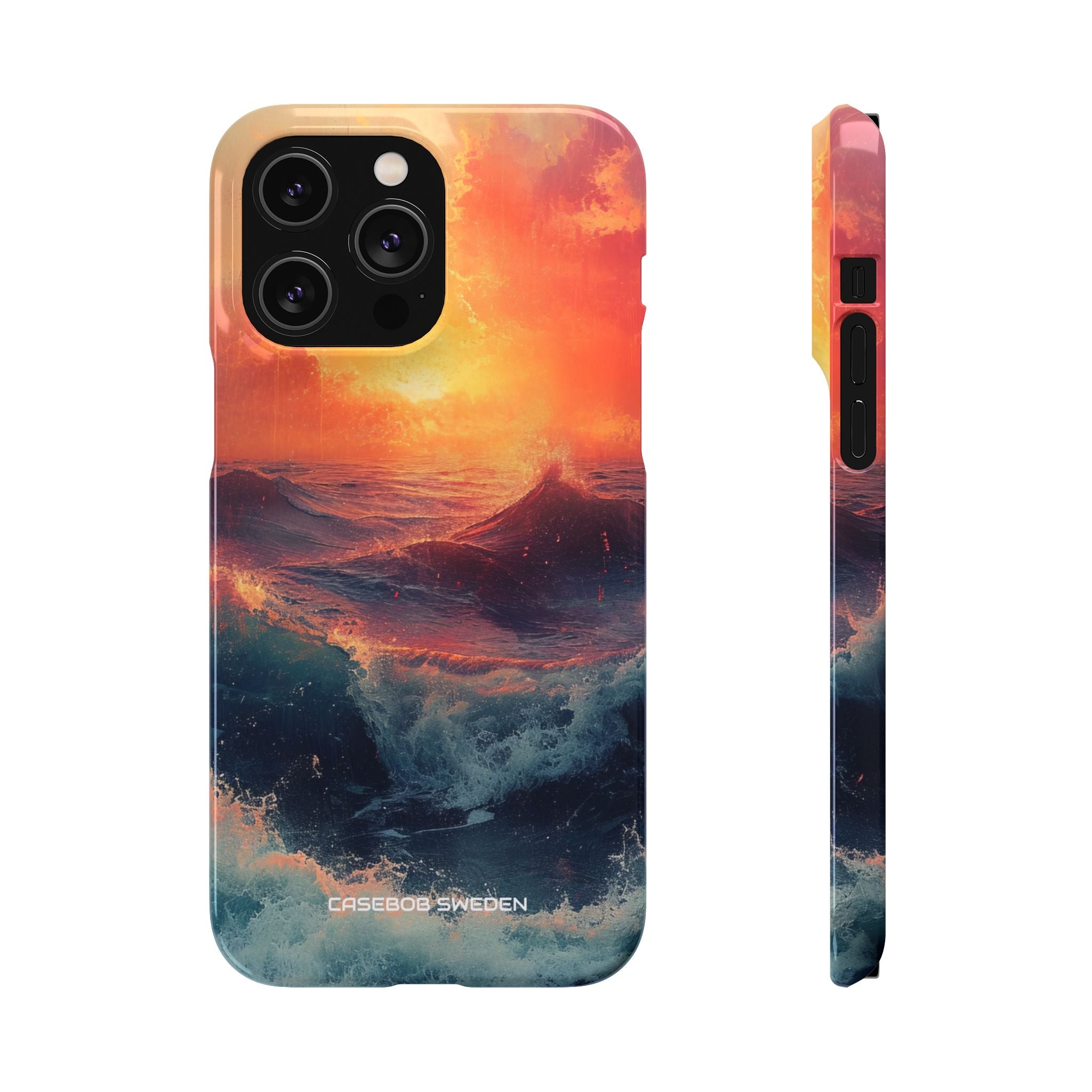 Ocean Sunset Waves - Slim iPhone 14 Phone Case