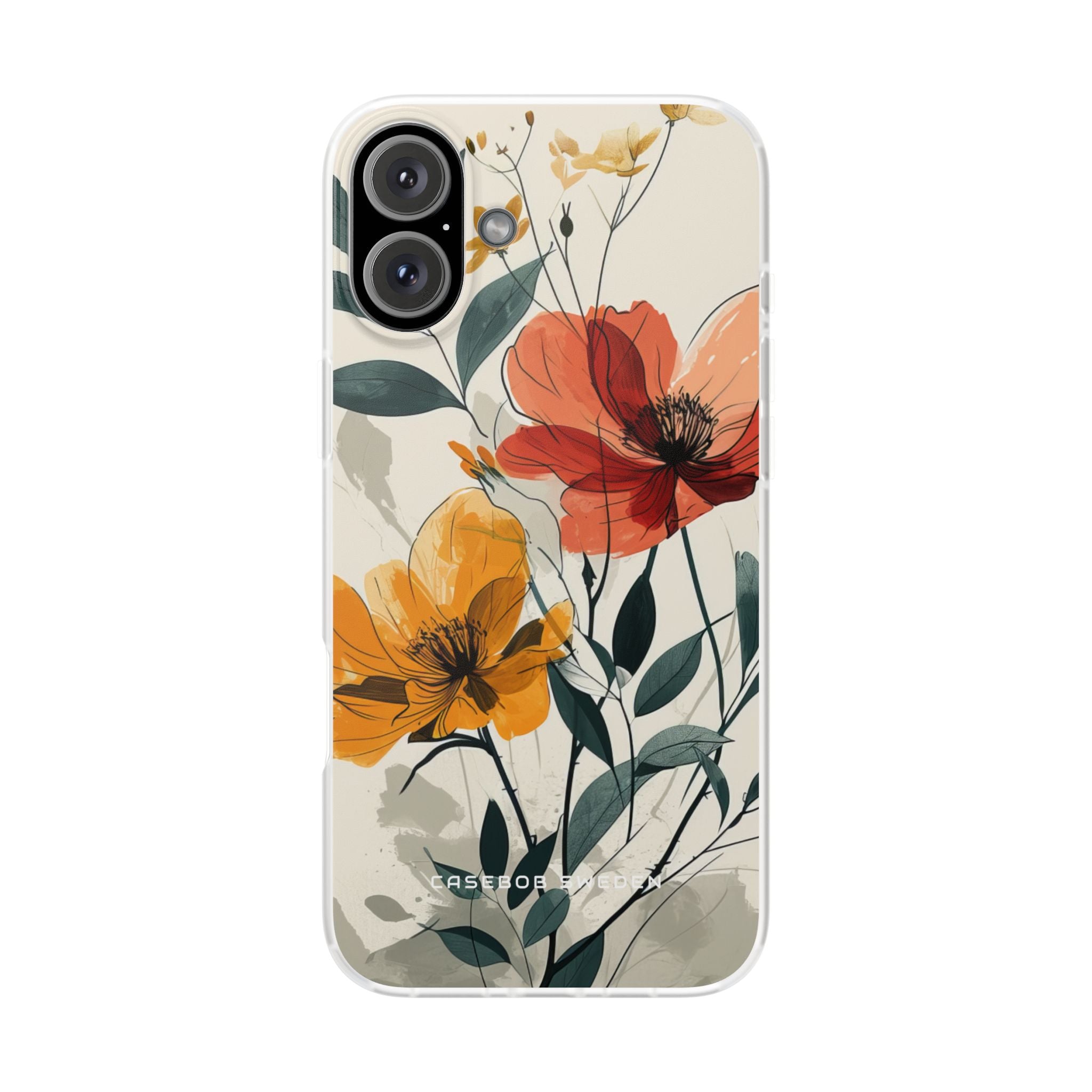 Elegant Floral Harmony iPhone 16 - Flexi Phone Case