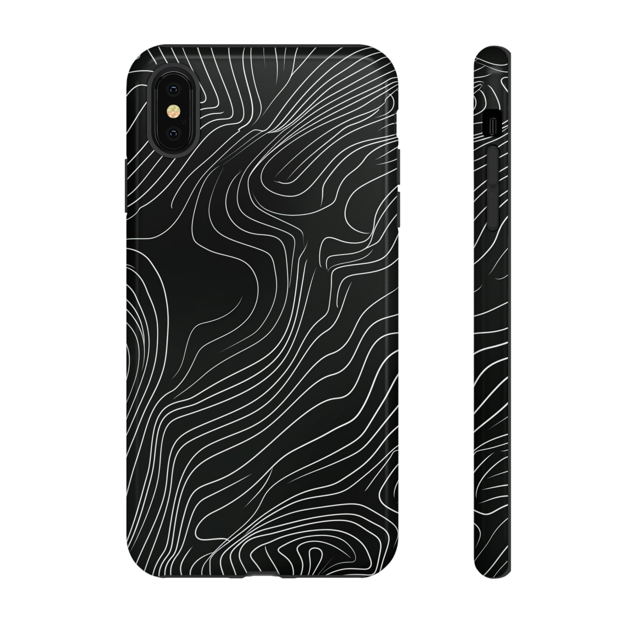 Mancho Grey Lines Abstract Case - Protective Phone Case