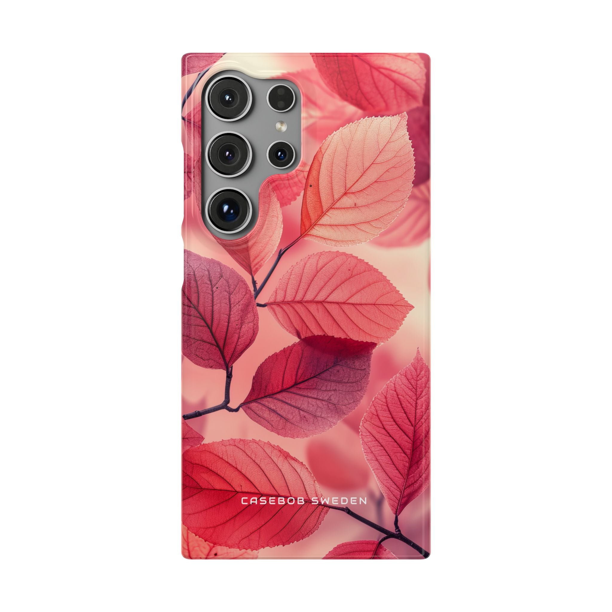 Elegant Pink Leaves Samsung S24 - Slim Phone Case