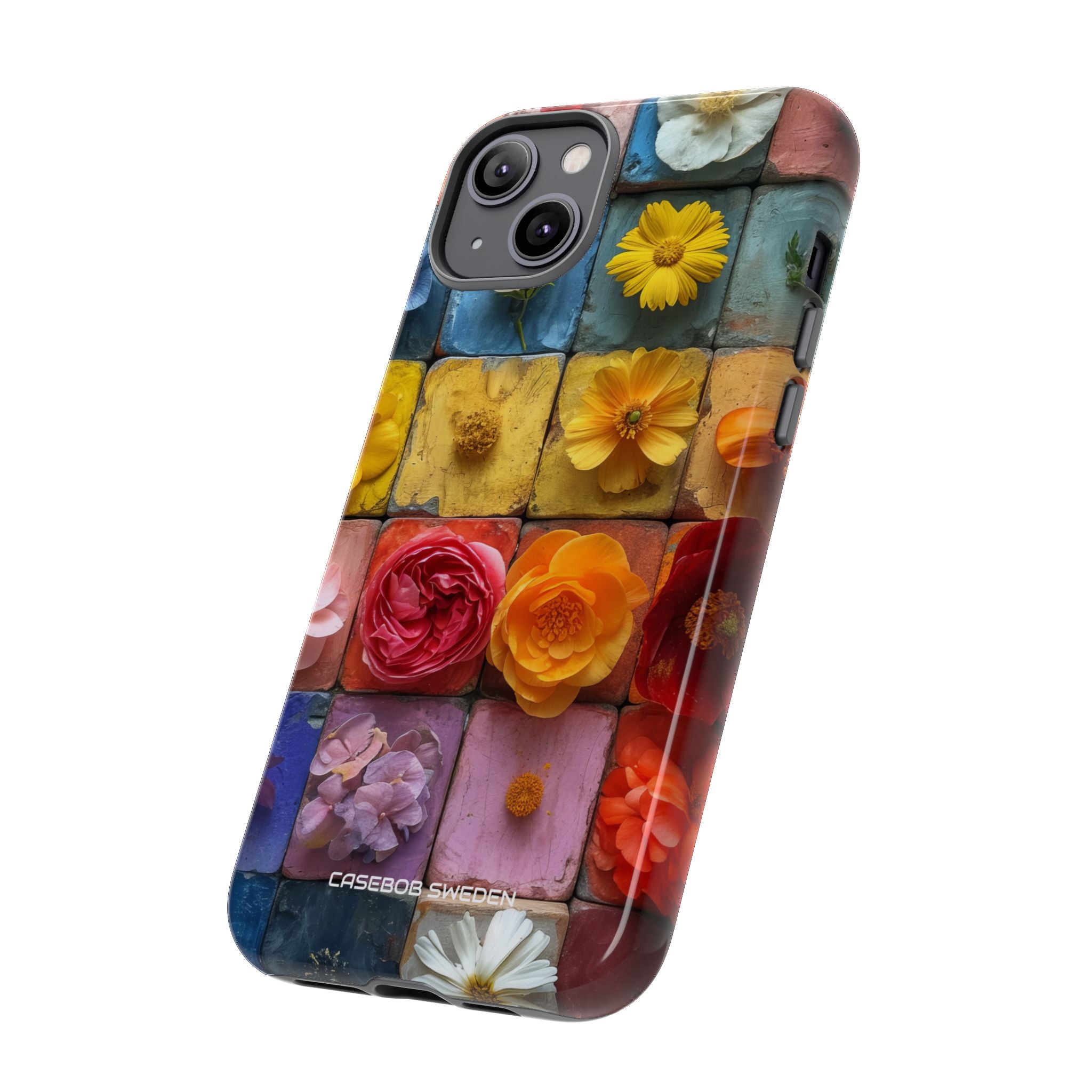 Vibrant Floral Tiles - Tough iPhone 14 Phone Case