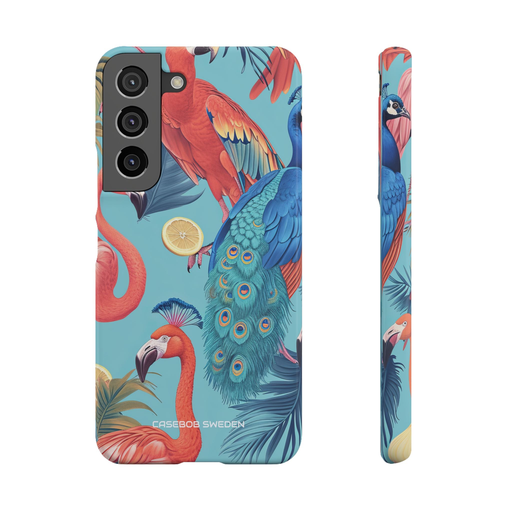 Tropical Flamingo Bliss - Slim Samsung S22 Phone Case