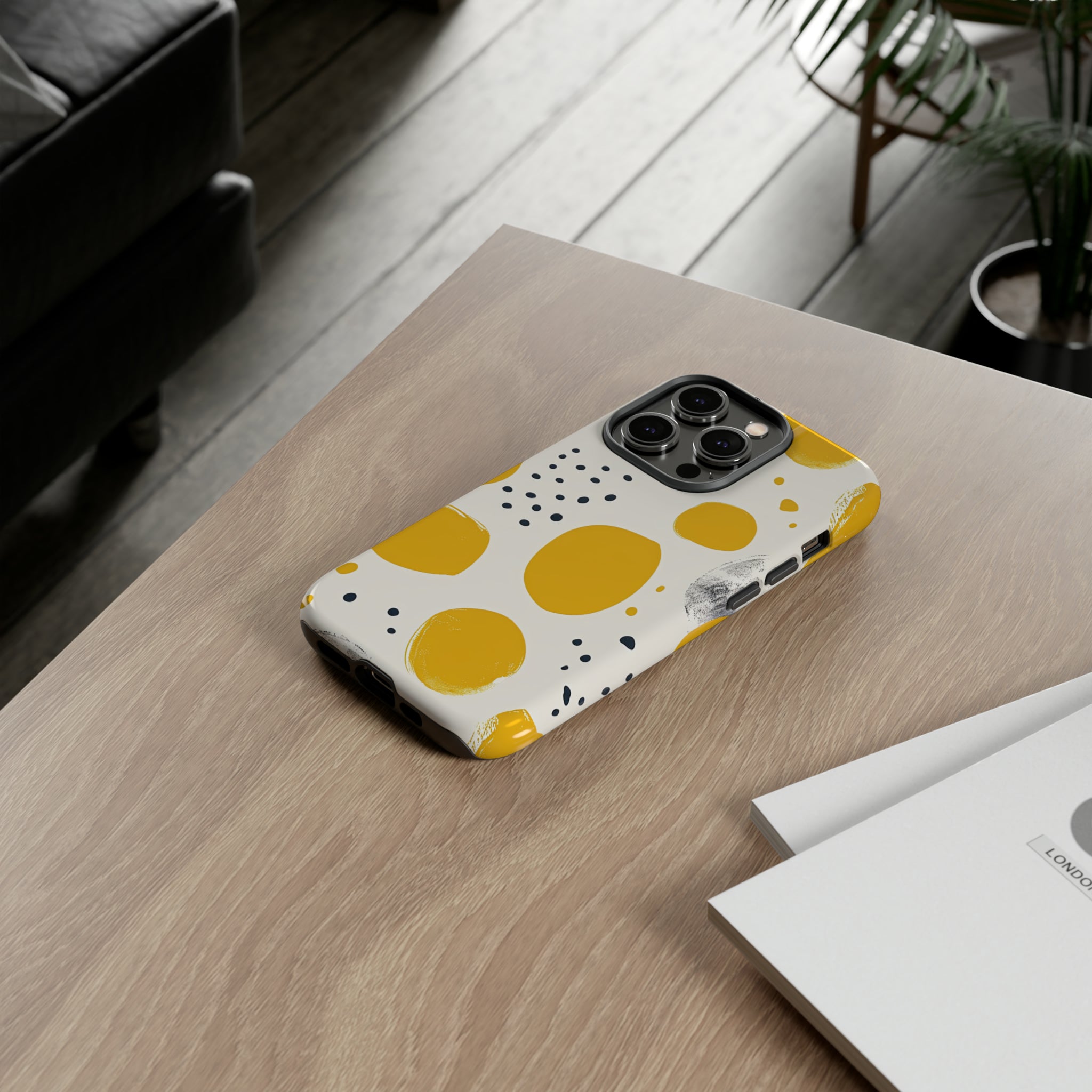 Dotted Yellow Simplicity - Protective Phone Case