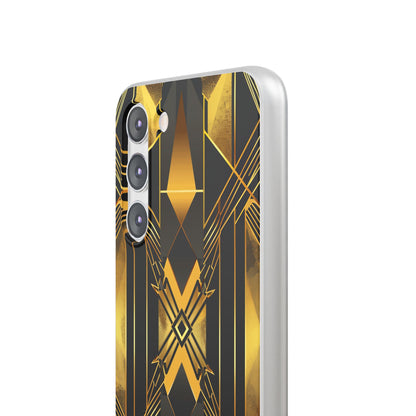 Golden Geometric Elegance Samsung S23 - Flexi Phone Case