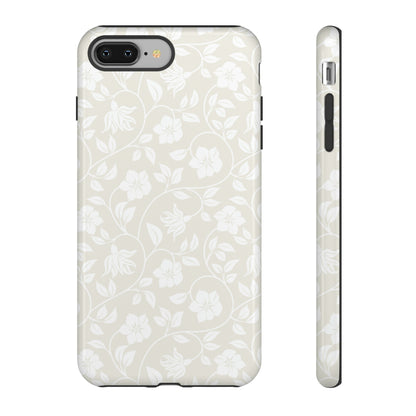 Light Color Floral iPhone case - Protective Phone Case