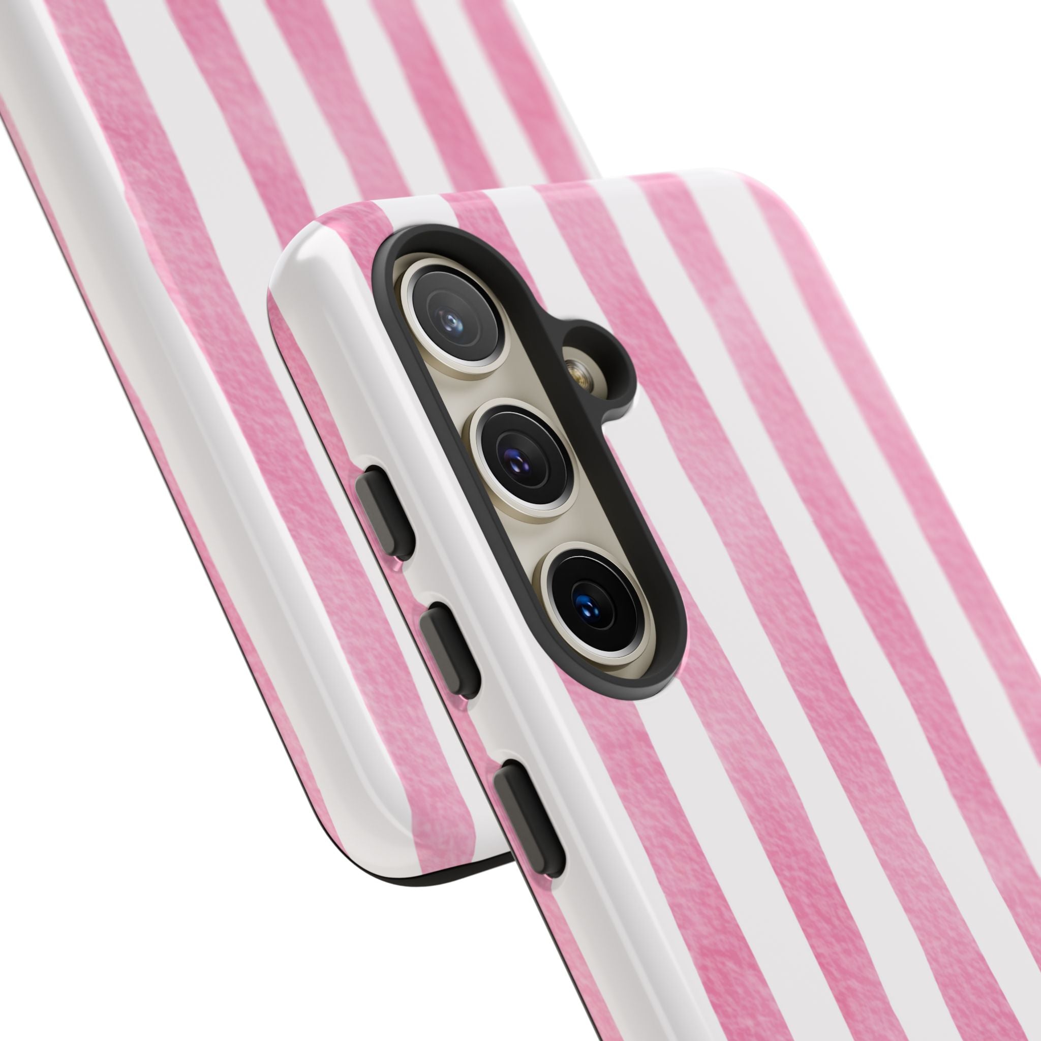 Pink Watercolor Stripes - Samsung Case
