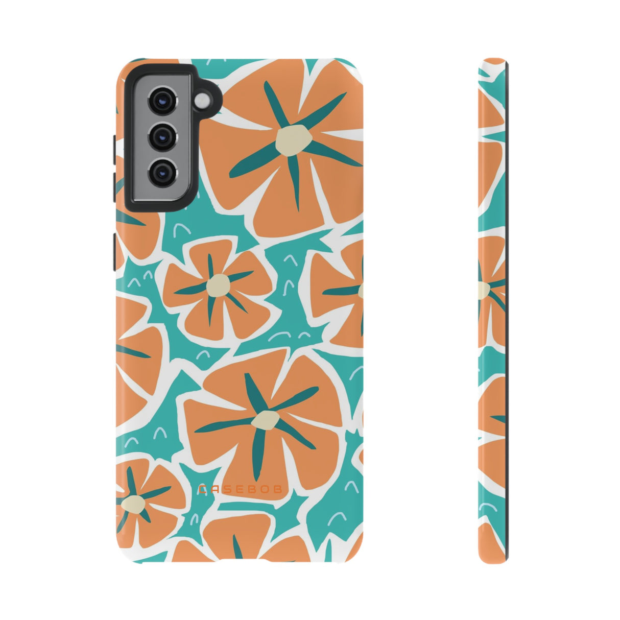 Orange Happy Flower - Protective Phone Case