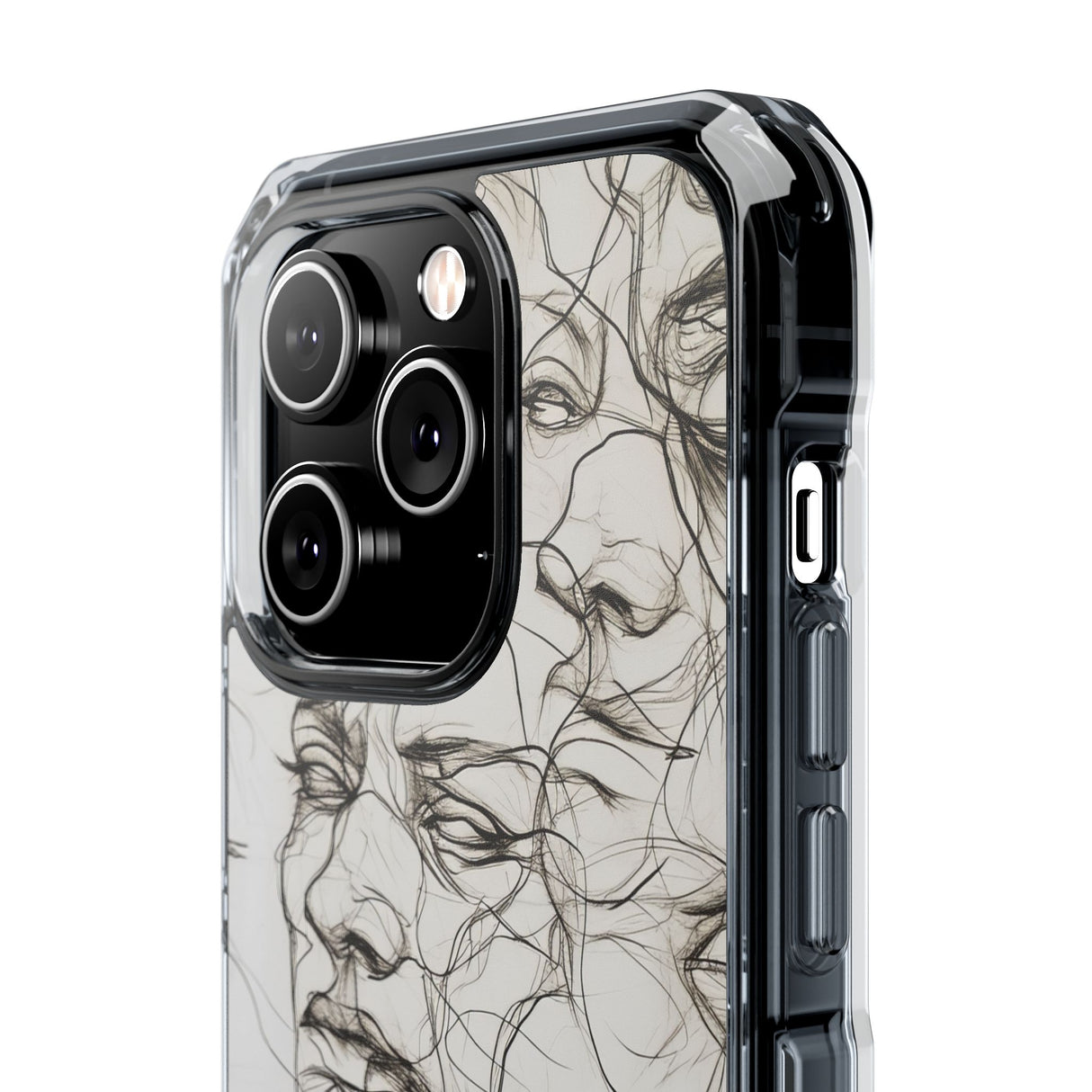 Ethereal Faces - Phone Case for iPhone (Clear Impact - Magnetic)