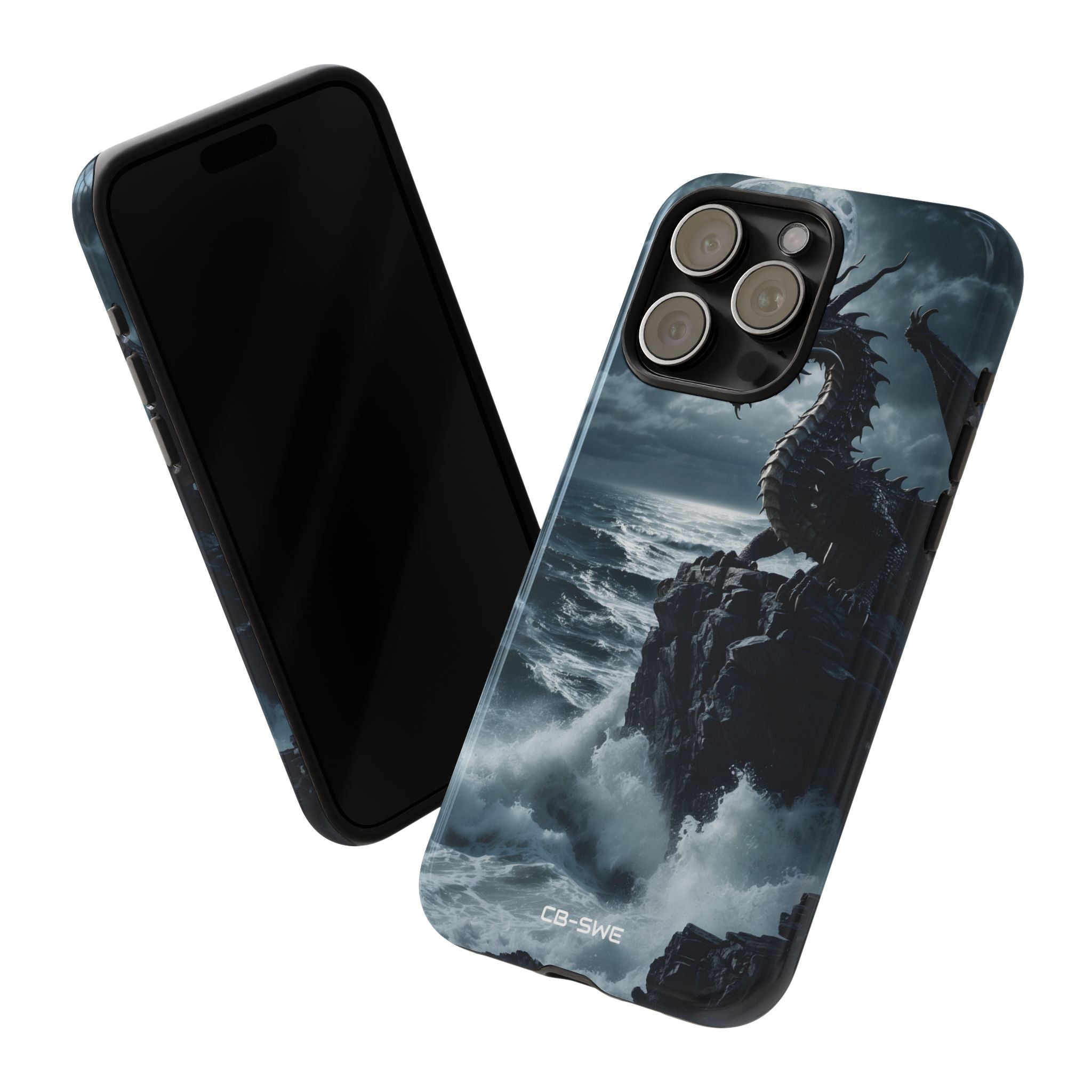 Dragon Roars Against Sea - iPhone Case