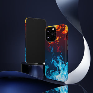 Red & Blue Flames - Protective Phone Case