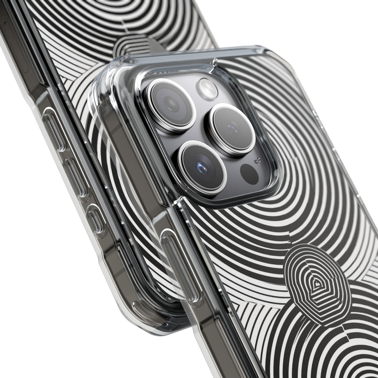 Hypnotic Geometry - Phone Case for iPhone (Clear Impact - Magnetic)