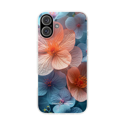 Peach Blossom Serenity - Flexi iPhone 16 Phone Case