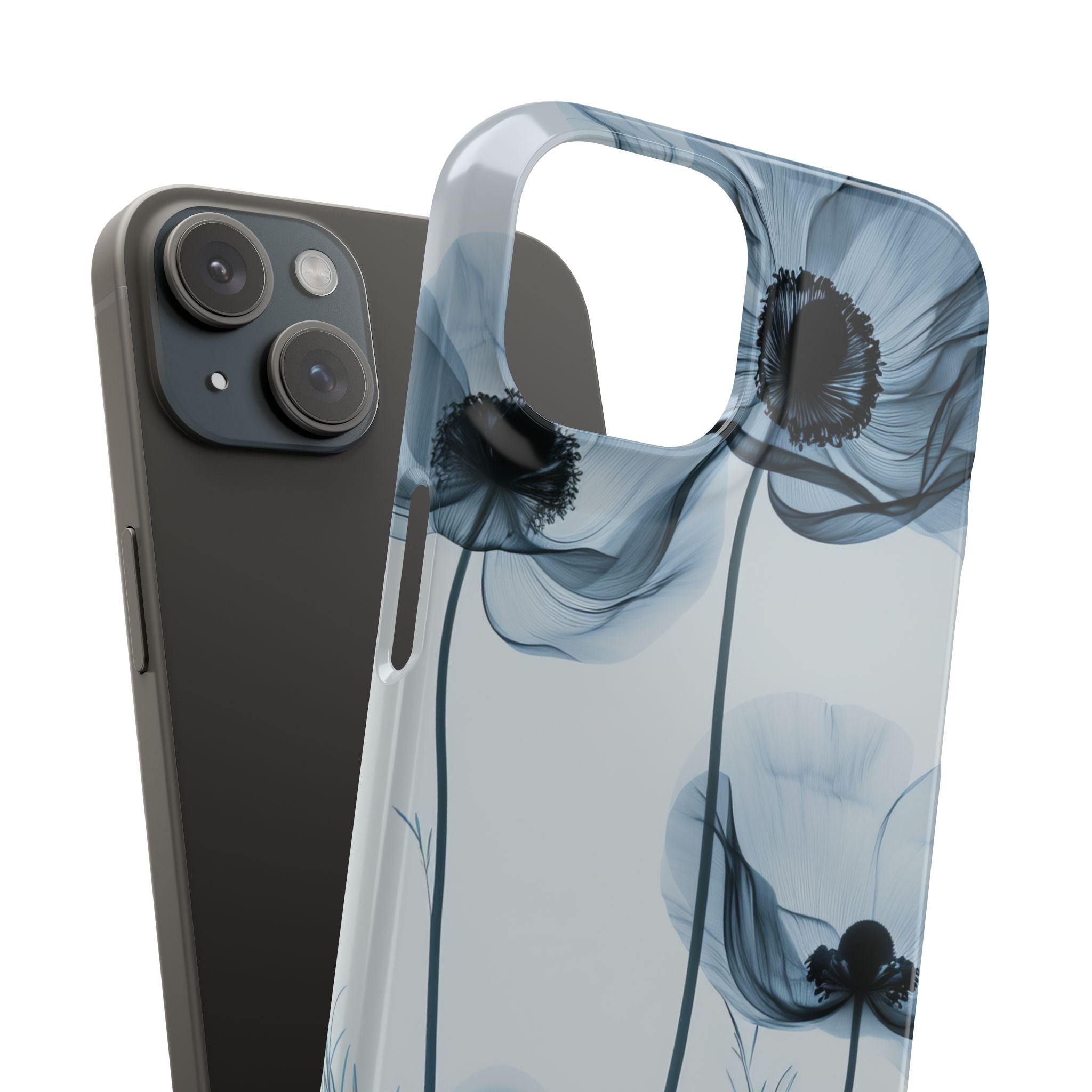 Ethereal X-Ray Flowers iPhone 15 - Slim Phone Case