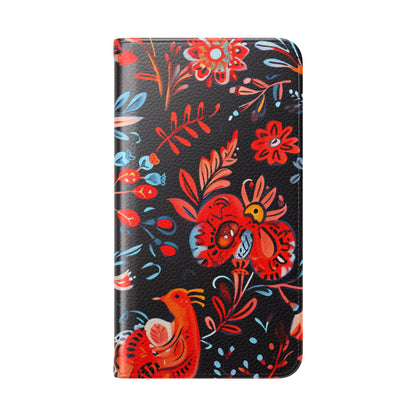 Folk Bird Flame - Samsung S23 Case - Wallet