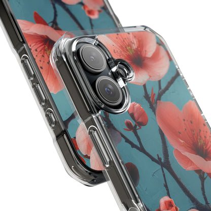 Floral Harmony Burst iPhone 16 - Clear Impact Phone Case