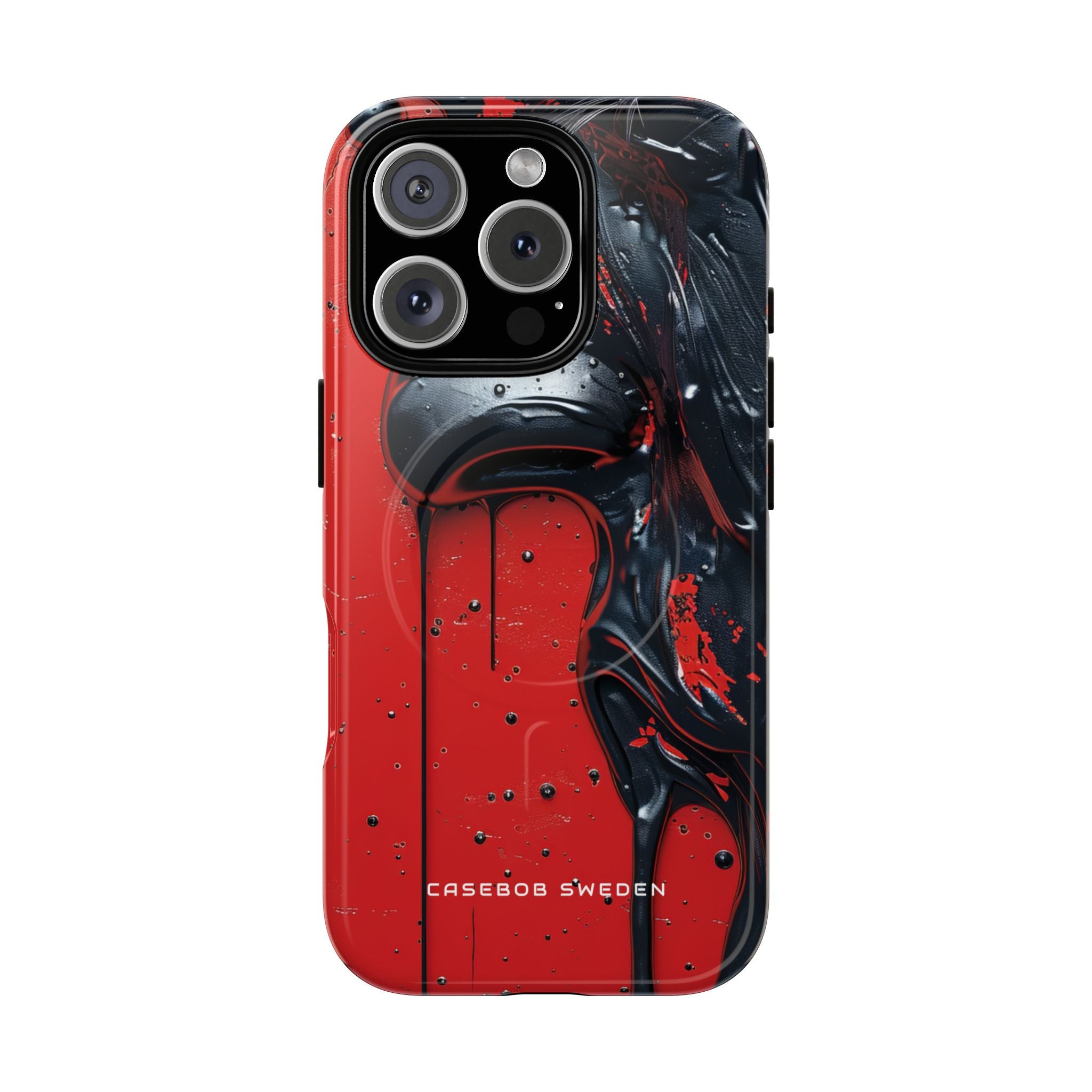 Textured Crimson Bloom iPhone 16  Tough+ Phone Case