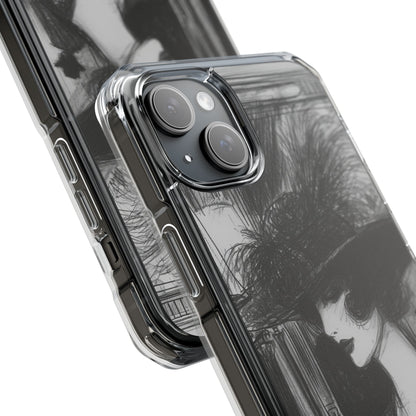 Timeless Elegance in Monochrome iPhone 15 - Clear Impact Phone Case