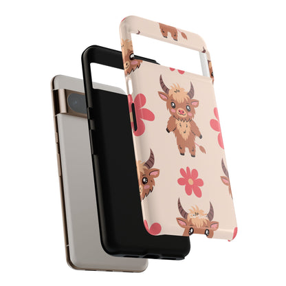 Cute Cattle & Flowers - Google Pixel Case