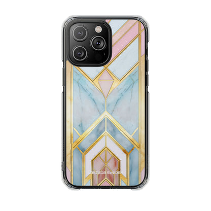 Gold Pink Art Deco - Clear Impact iPhone 14 Phone Case