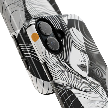 Orange Wave Motion iPhone 16 - Tough+
