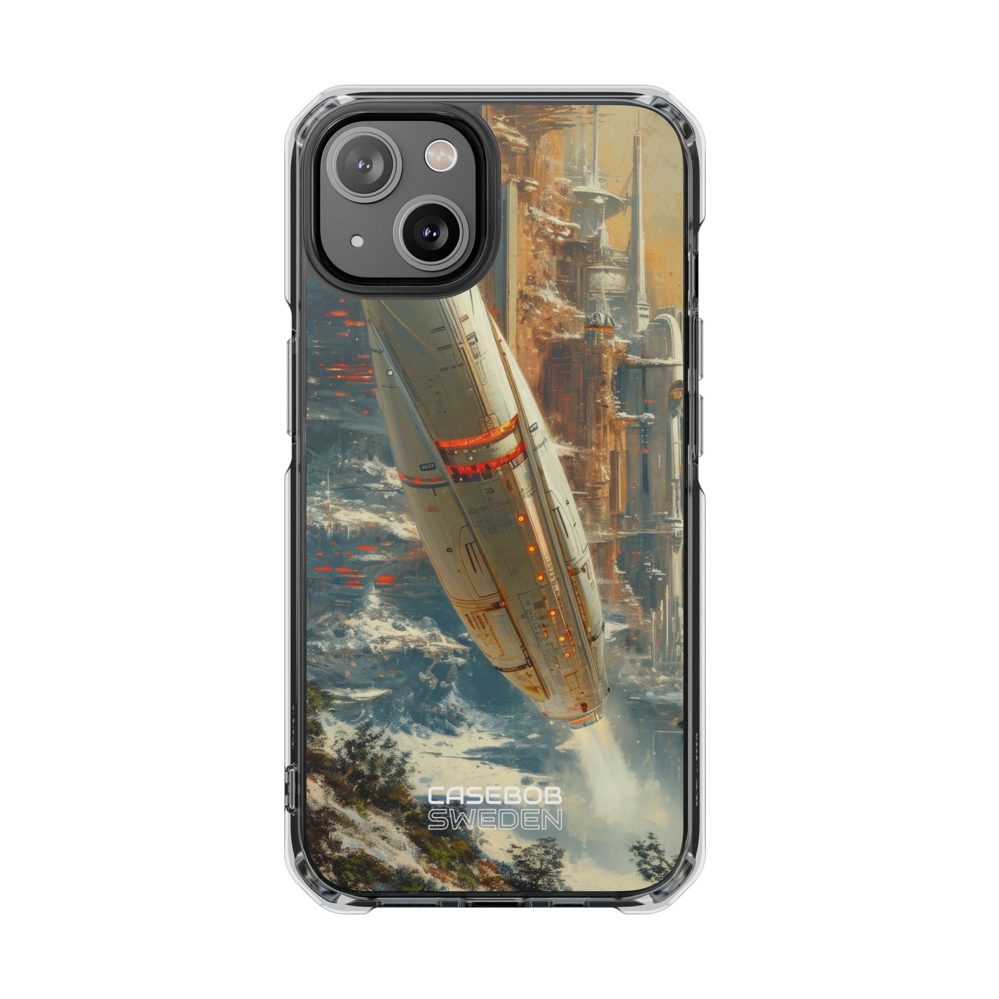 Futuristic Forest Voyage iPhone 14 - Impact Clear+