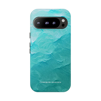 Turquoise Serenity Gradient Google Pixel 9 - Tough Phone Case