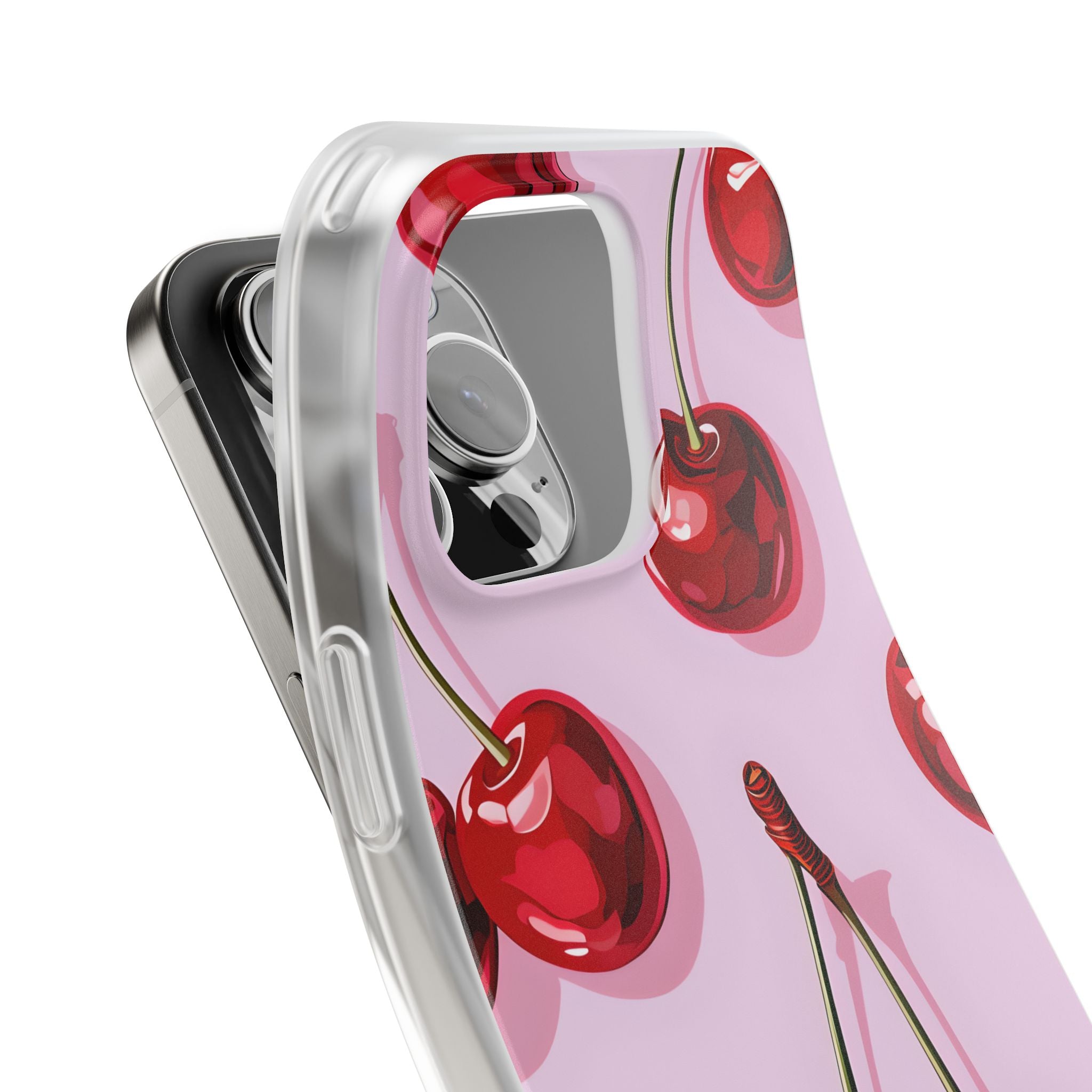 Glossy Cherry Burst iPhone 16 Pro Max Case - Soft