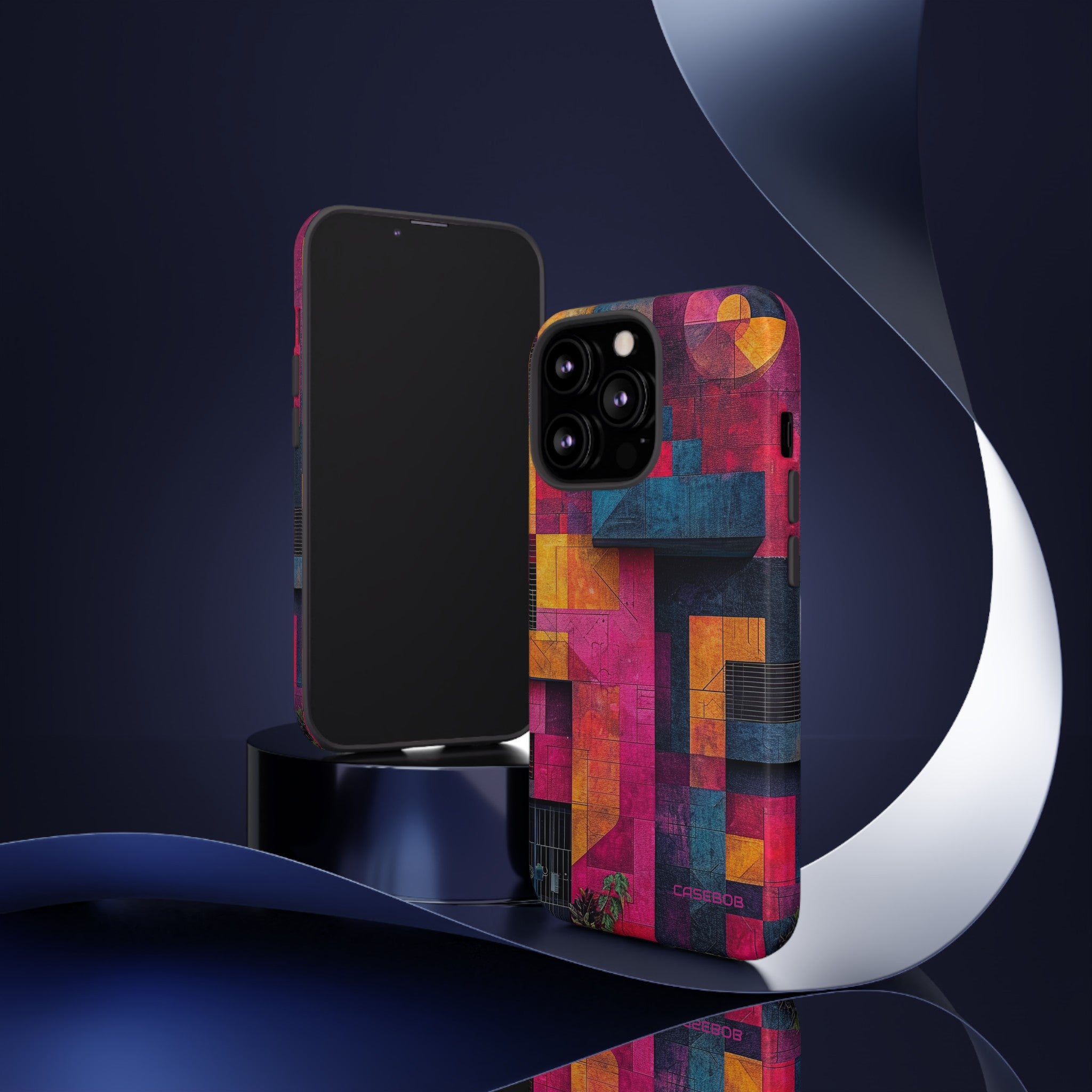 Electric Geometric Vibes - Protective Phone Case