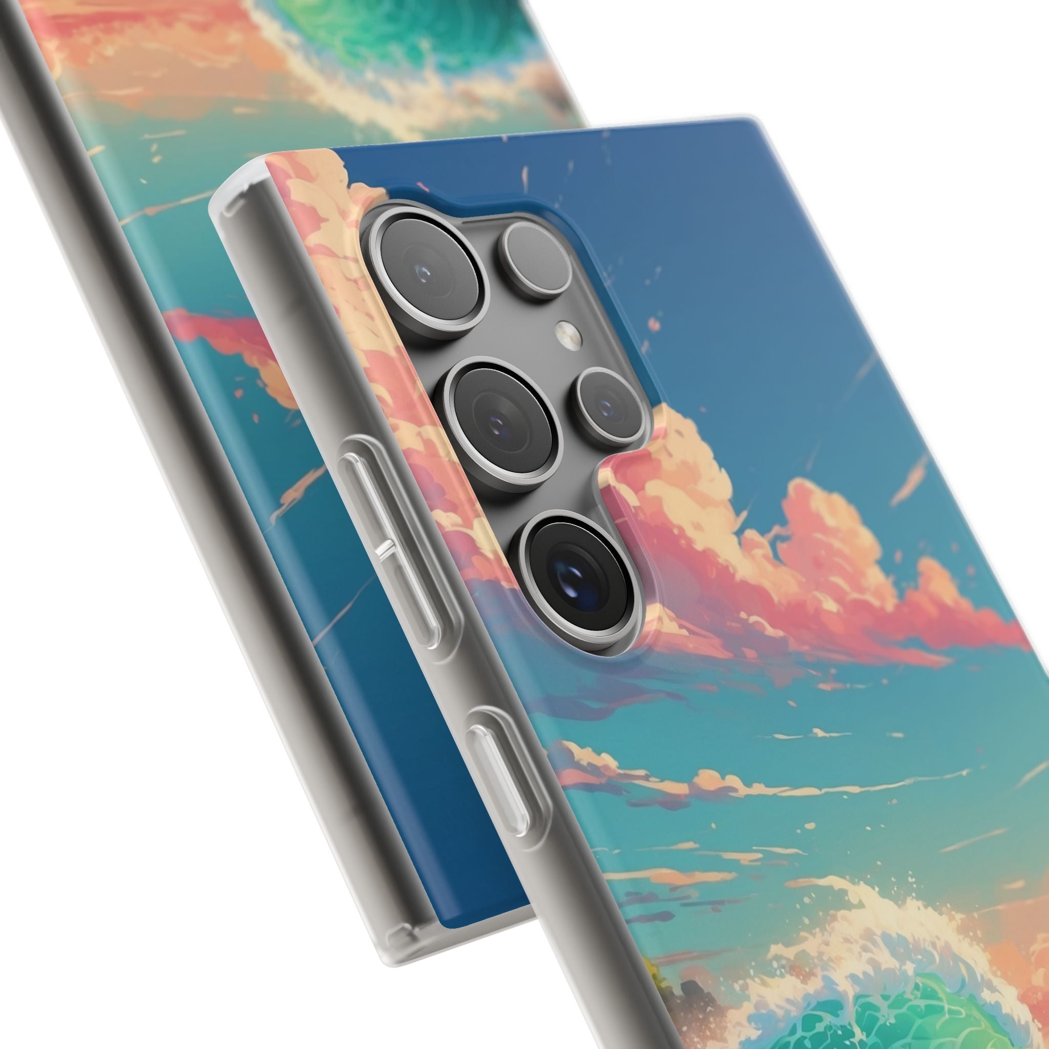 Turquoise Curl Samsung S24 Ultra Case - Soft