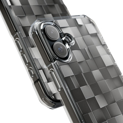 Monochrome Cube Depth iPhone 16 - Impact Clear+
