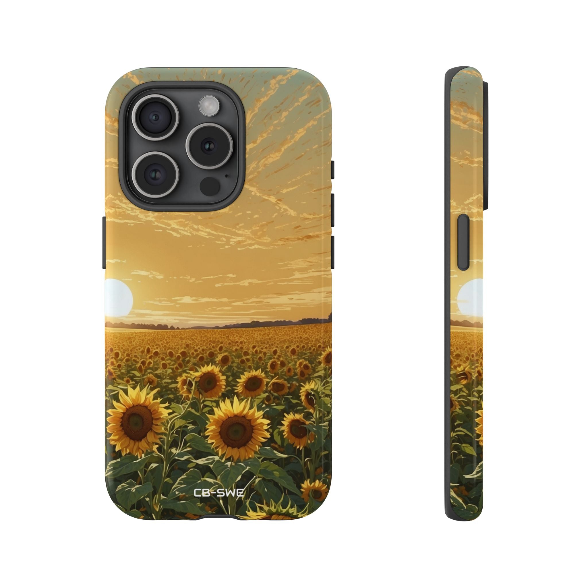 Sunflowers Embrace Sunset - iPhone Case