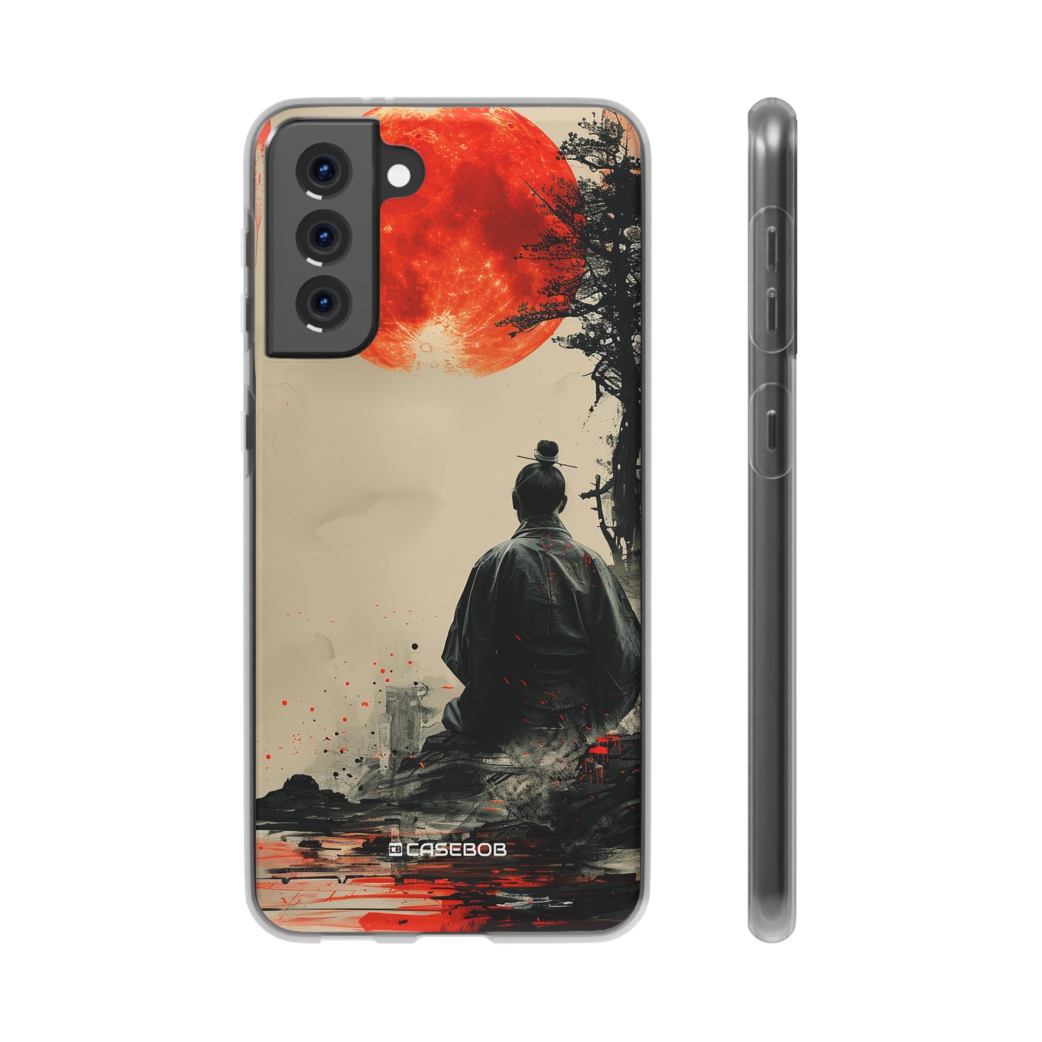 Crimson Contemplation | Flexible Phone Case for Samsung Galaxy