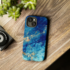 Blue Marble Background - Protective Phone Case